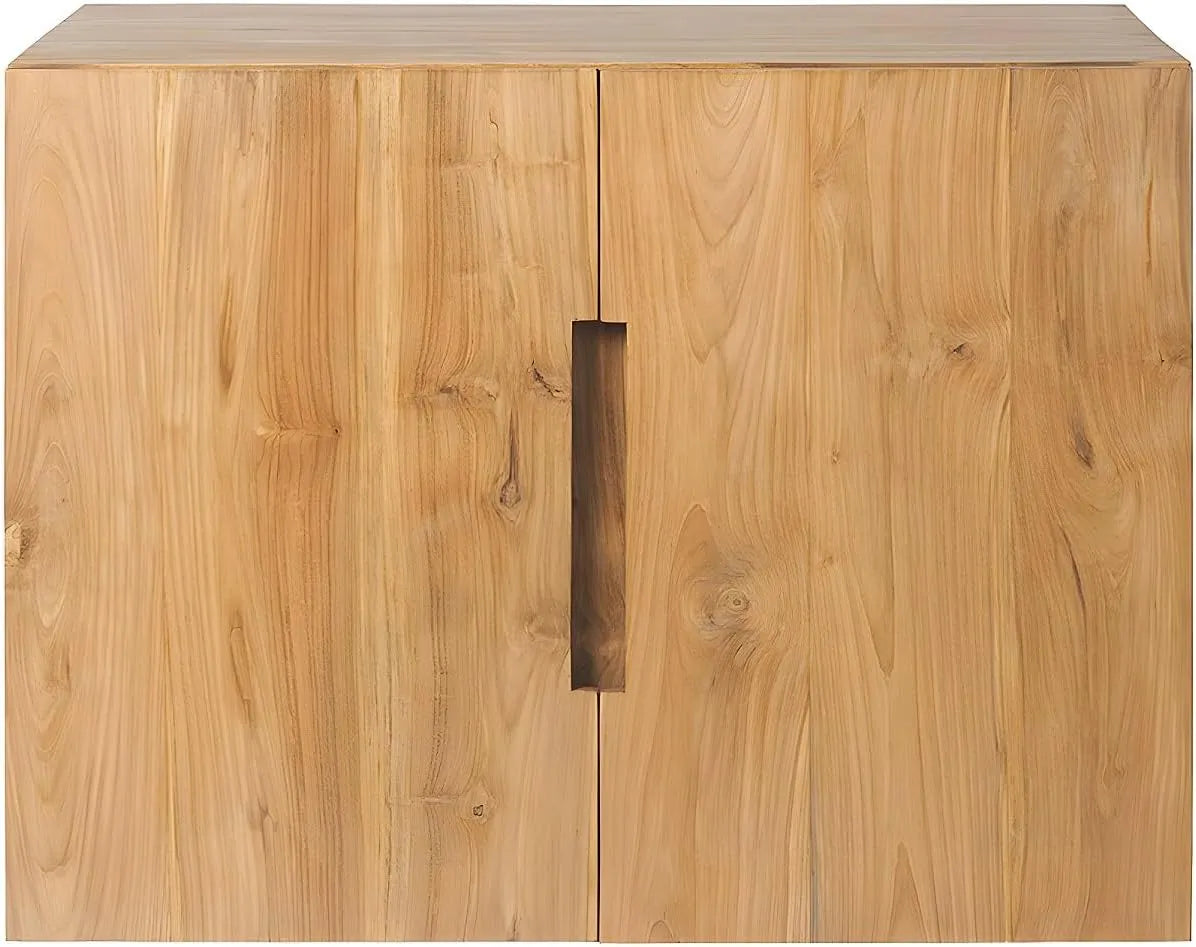 Meuble Vasque Suspendu en Teck Clair SAWAN - 80 cm