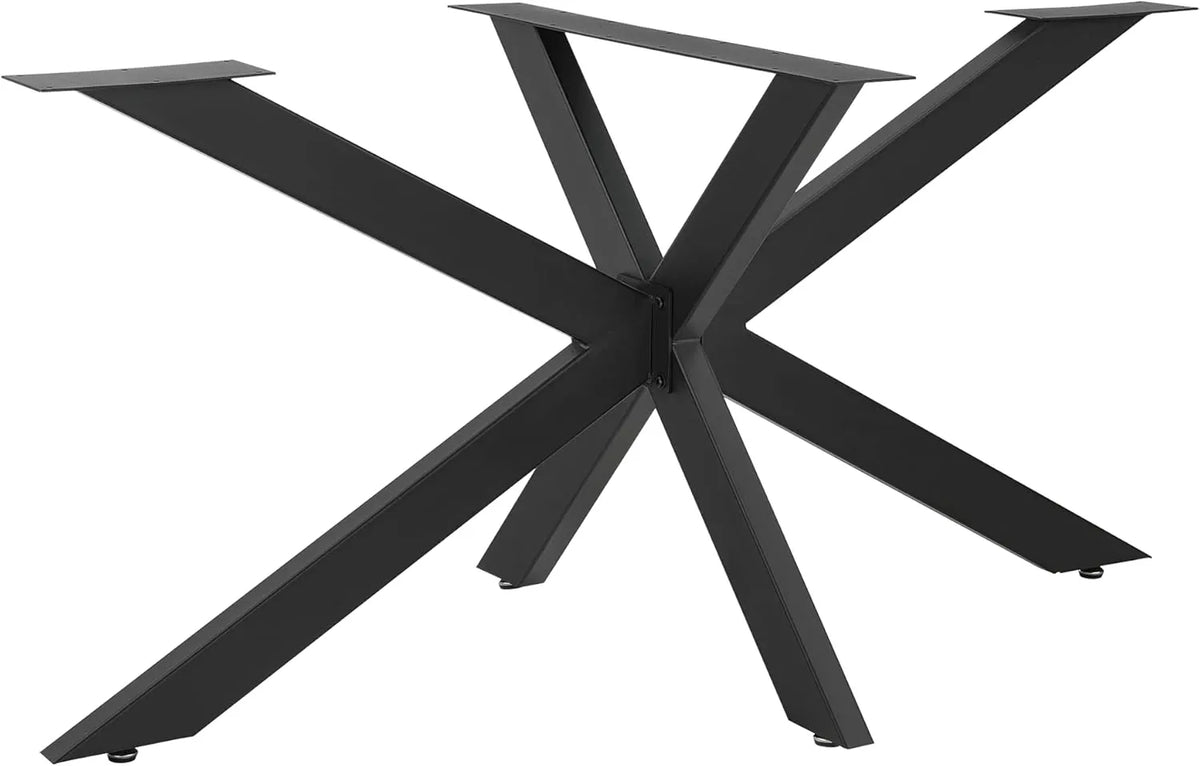 Pieds de Table Design en Acier, Noir Mat 85x85x71cm, Supports Stables et Durables pour Salon