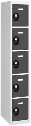 Armoire Vestiaire 5 Compartiments Départ - Couleur Anthracite