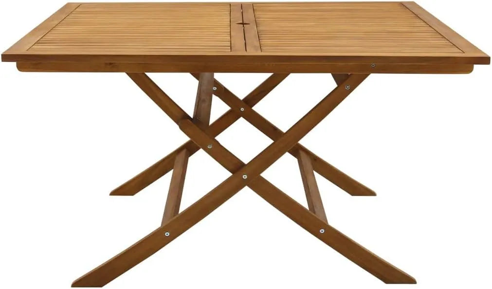 Table de Jardin Pliante en Bois Massif Santiago - Carrée 140 cm