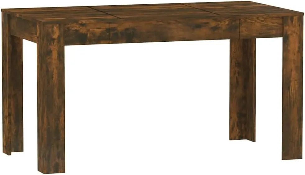 Table à Manger Moderne 4 Places, 140x74,5x76 cm, Chêne Fumé