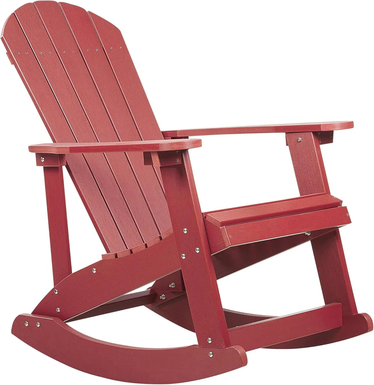 Chaise Longue Adirondack Rouge en Bois Composite pour Jardin