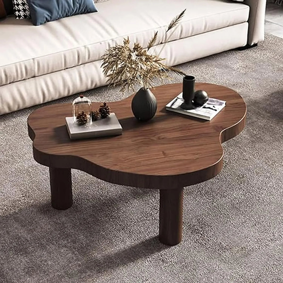 Table Basse Moderne Nuage, Table D'appoint à Coins Arrondis, 3 Pieds pour Salon