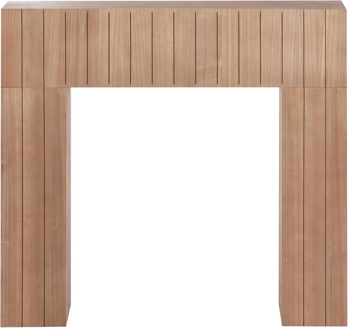 Cheminée Décorative en Bois Clair pour Salon - Modèle Bunbury