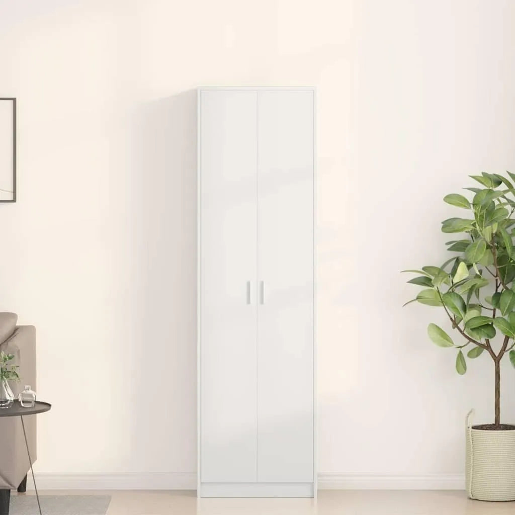 Armoire Blanche Modulable 55x25x189 cm en Bois Composite