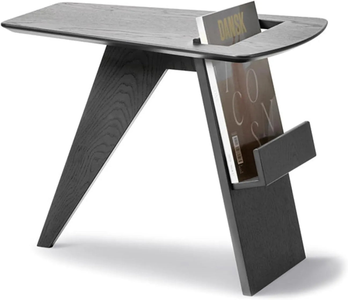 Table de chevet en bois avec porte-revues, design vintage moderne pour salon et chambre