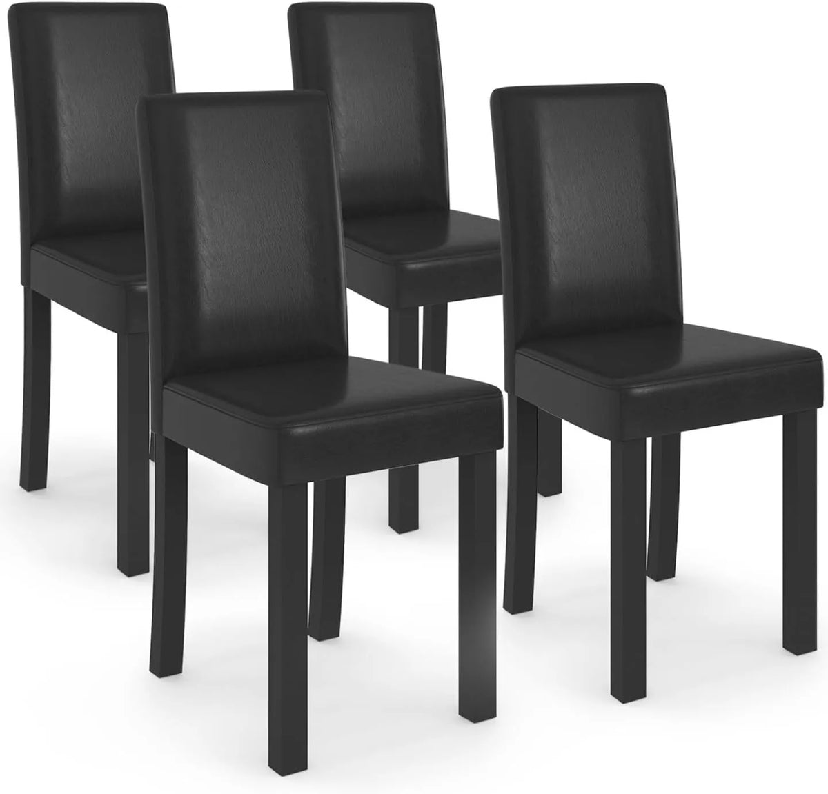 IDMarket - Ensemble de 4 chaises de salle à manger Hannah noires