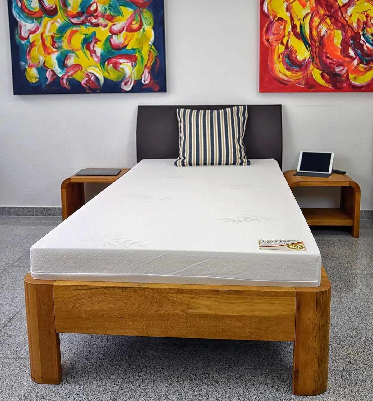 Matelas Mémoire de Forme 140x190 cm Aloe Vera, Épaisseur 17 cm, Fabrication Allemande