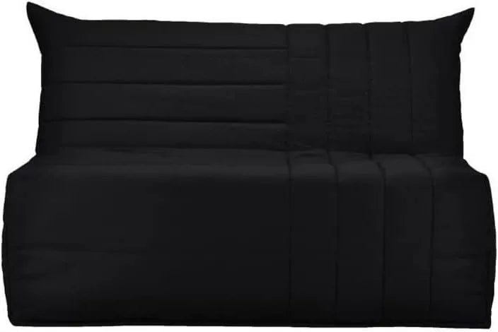 Canapé-lit BZ 2 Places Matelas BULTEX en Coton Noir Contemporain