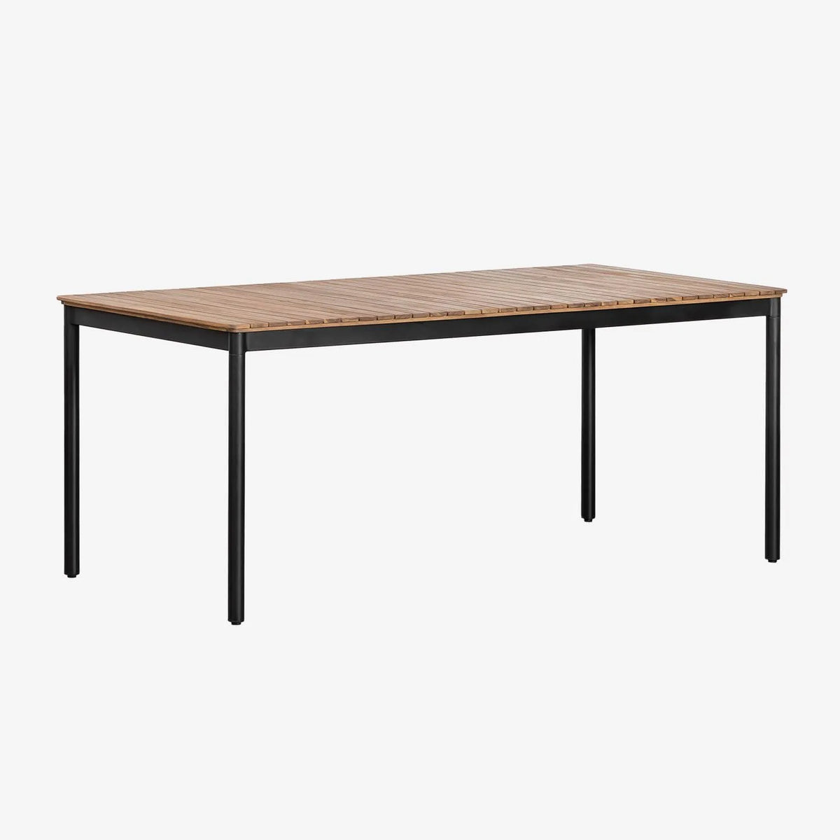 Table à Manger Rectangulaire en Acier et Bois d'Acacia 160x90 cm - Artus