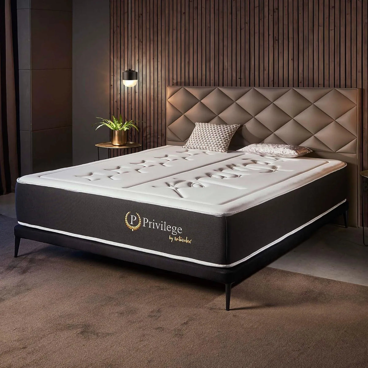 Matelas 180x200 cm Naturalex Premium - 30 cm - Mousse Haute Résilience et Mémoire de Forme - Latex Bleu - Confort Ferme - Thermorégulateur - Réversible - Soutien 7 Zones