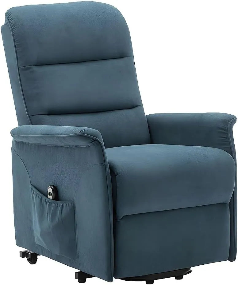 Fauteuil Releveur Électrique Tissu Bleu Capucine