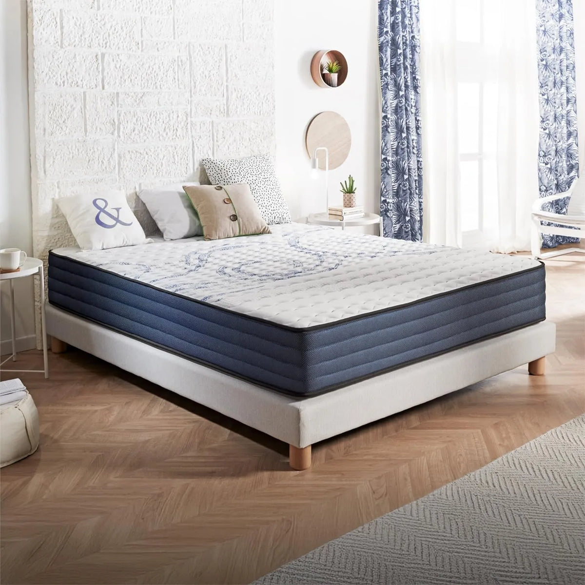 NATURALEX - Matelas PerfectDream 140x200 cm - Mousse à Mémoire et Latex - Confort Mi-Ferme Ergonomique - 7 Zones Respirantes - Réversible - Fabriqué en Europe