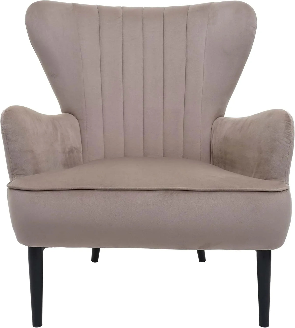 Fauteuil de Salon HWC-K37 en Velours Taupe par Mendler