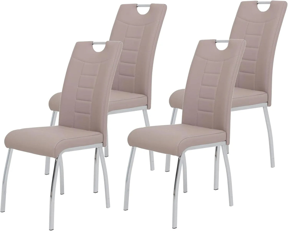 Chaise — en cuir PU, Lot de 4, 100 × 43 × 64 cm