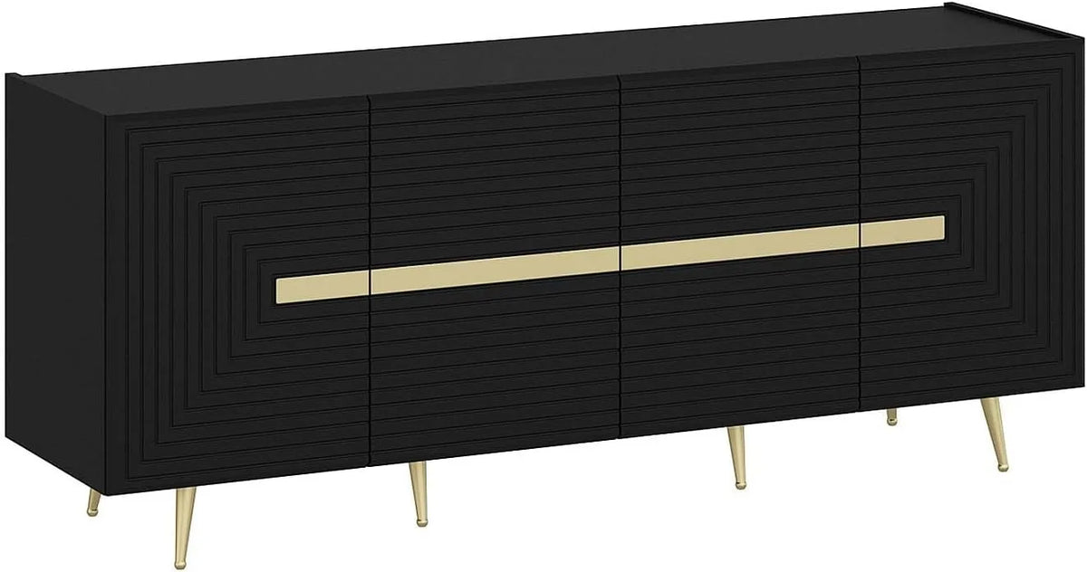 MORABITO Vente-Unique – MOLYA, 4 Portes, noir, en MDF
