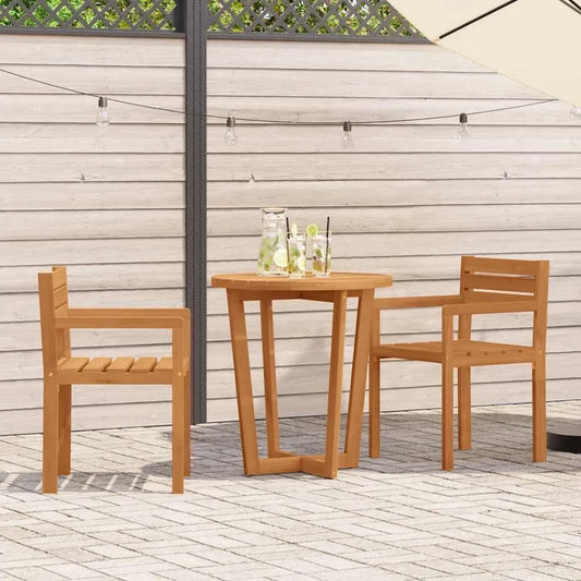 Chaise – en bois, 3 pièces, 70 cm, en bois massif