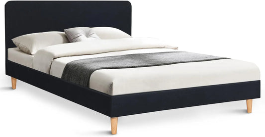 IDMarket: revêtement en tissu, 140 × 190 cm, noir
