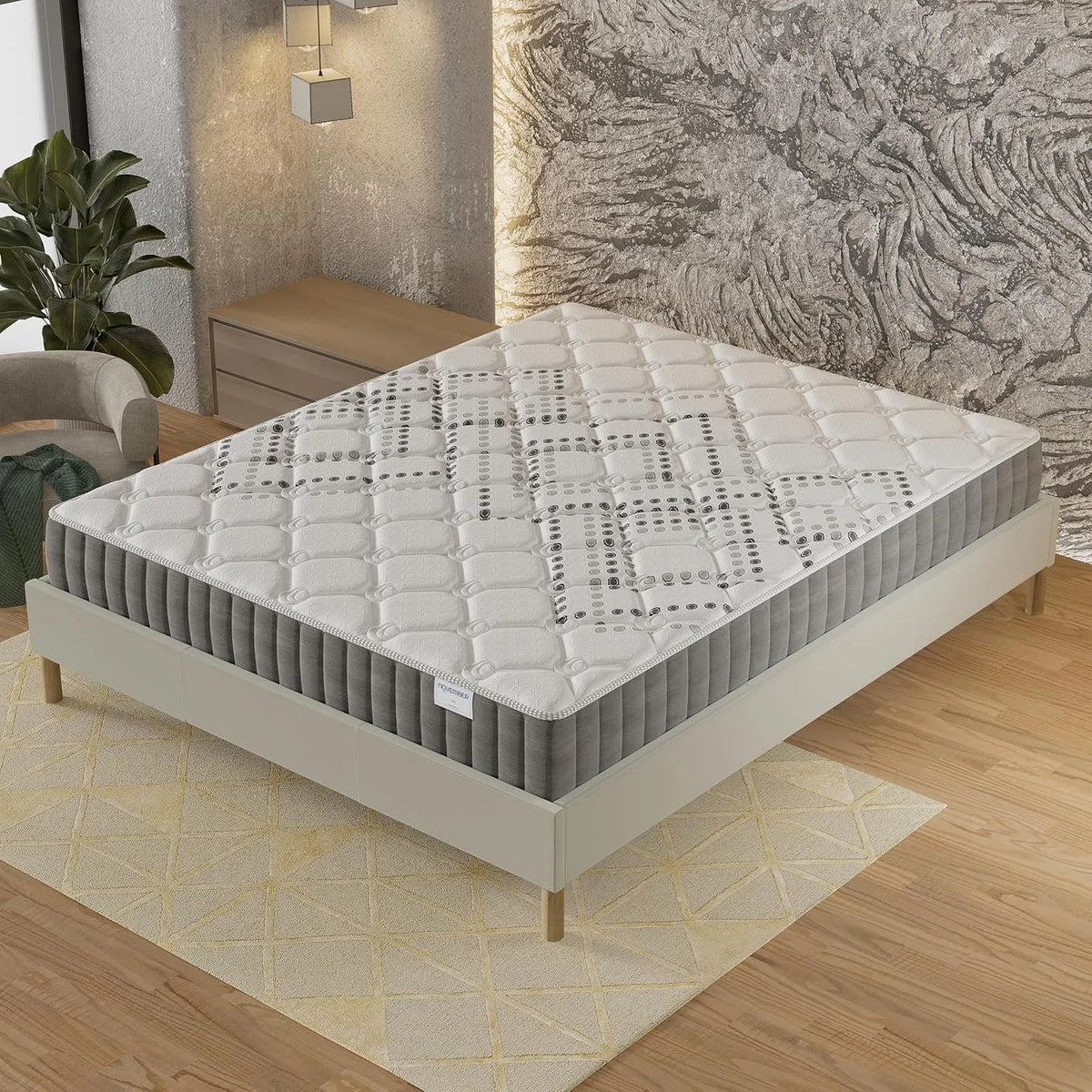 Matelas – SANITIZED, rembourrage en mousse, 140 × 200cm, 20cm