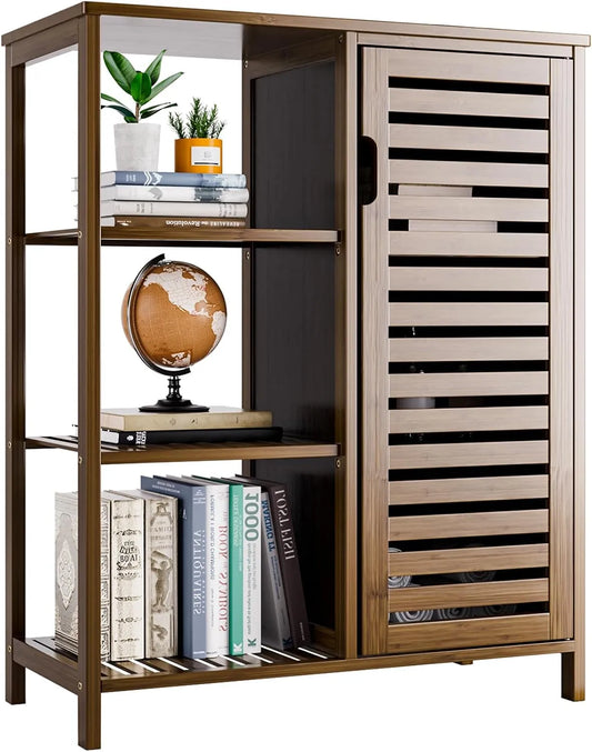 Armoire de rangement – sur pied, avec rangement, avec Bibliothèque et étagère de rangements, 3 étagères