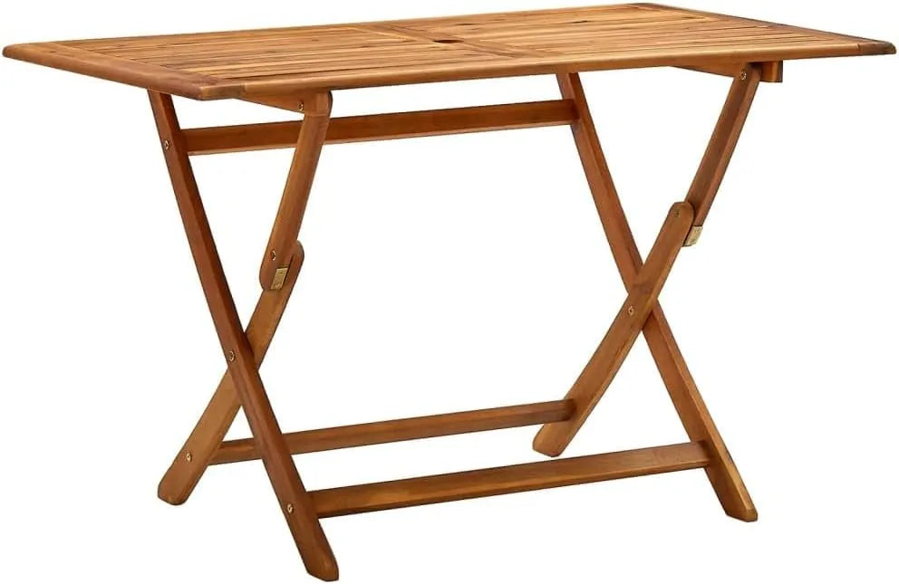 Table de jardin et table de terrasse Pliable Table de Salle à Manger de – en bois, 120 × 70 × 75 cm