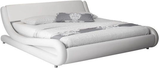 Lit Double Moderne Blanc 200 cm - Collection Alessia