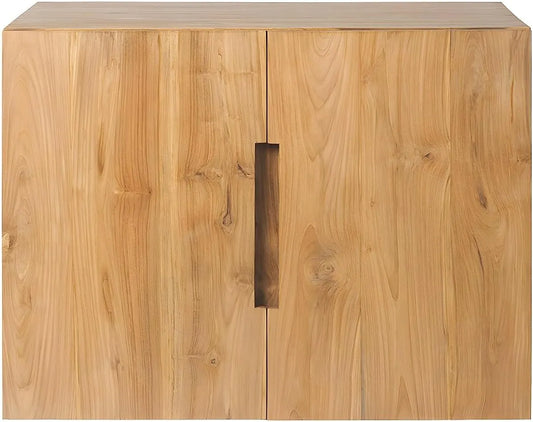 Meuble Vasque Suspendu en Teck Clair SAWAN - 80 cm