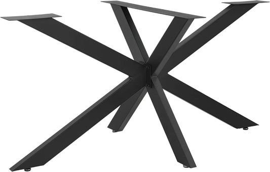 Pieds de Table Design en Acier, Noir Mat 85x85x71cm, Supports Stables et Durables pour Salon
