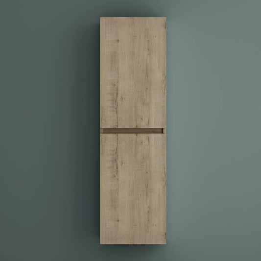 Armoire Murale de Salle de Bains, Chêne Blanc Clair, 120x35x20 cm, 2 Portes, 4 Étagères