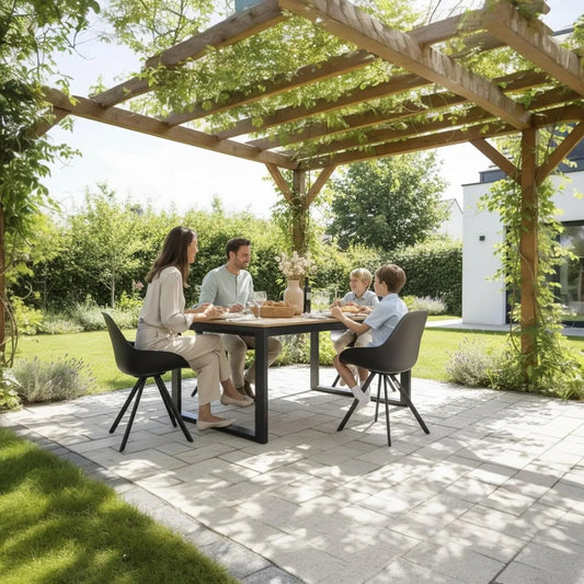 Table de Jardin Premium en Teck et Aluminium - COMO 200 cm