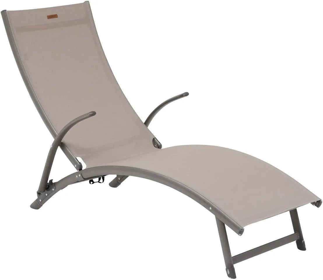 Hespéride - Chaise Longue Samba Noisette et Praliné