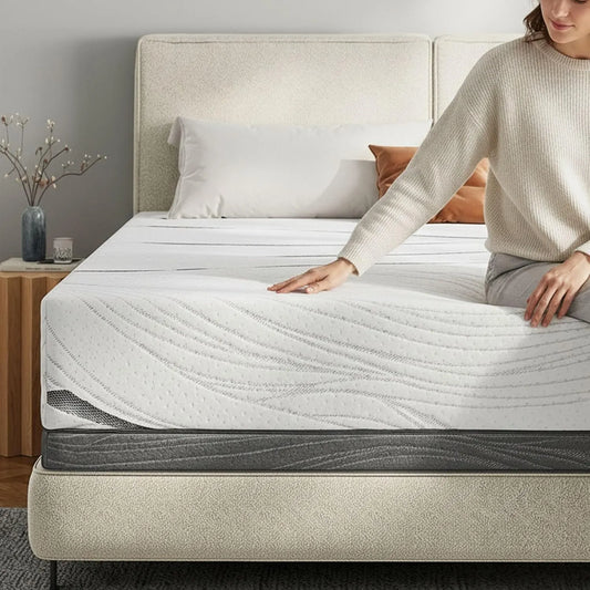Matelas 160x200 Mémoire de Forme, Double Confort Réversible, 7 Zones, Déhoussable, Essai 100 Nuits