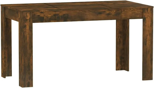Table à Manger Moderne 4 Places, 140x74,5x76 cm, Chêne Fumé