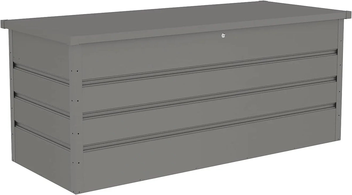 Coffre de Jardin 750L en Acier Galvanisé Gris - TOMASO