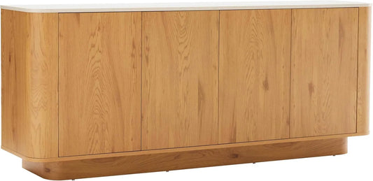 Buffet en Bois Clair 4 Portes 180 cm - Style Moderne par Oviala