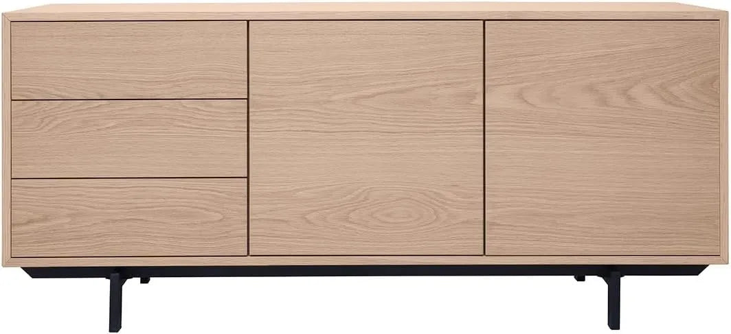 Bahut Vintage en Chêne avec 2 Portes et 3 Tiroirs - 160 cm