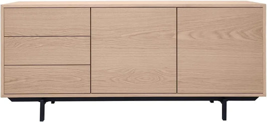 Bahut Vintage en Chêne avec 2 Portes et 3 Tiroirs - 160 cm