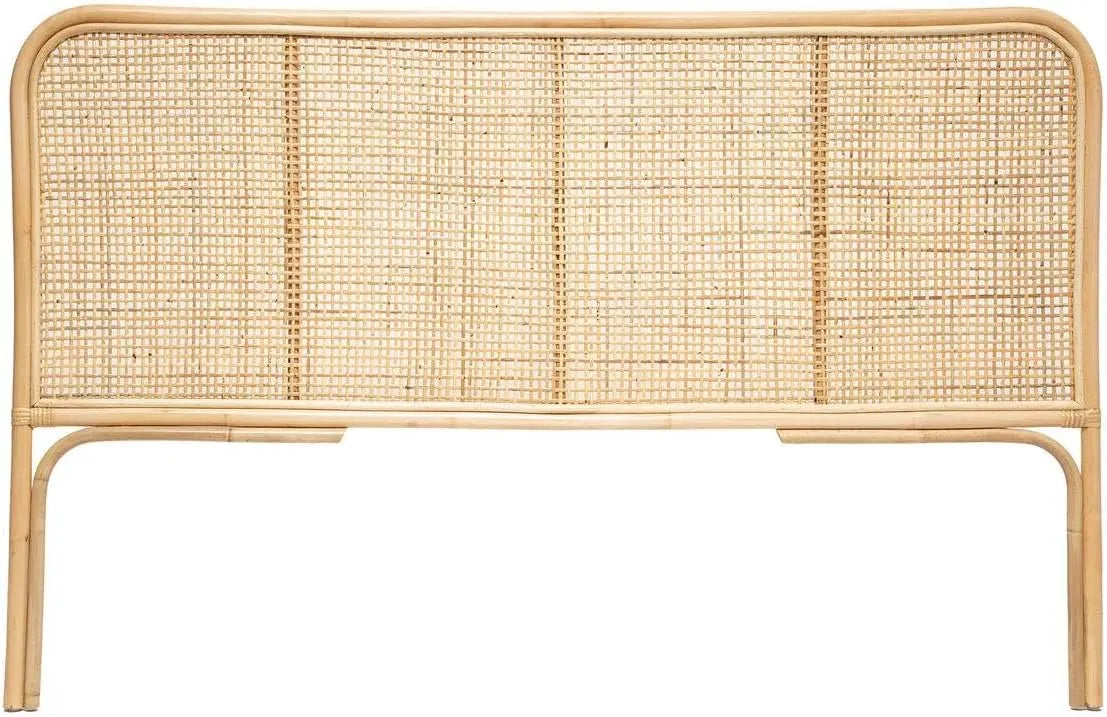 Atmosphera - Tête de Lit en Rotin pour Lit Double 160x100 cm, Style Bohème Élégant