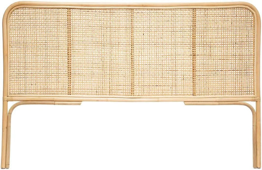 Atmosphera - Tête de Lit en Rotin pour Lit Double 160x100 cm, Style Bohème Élégant