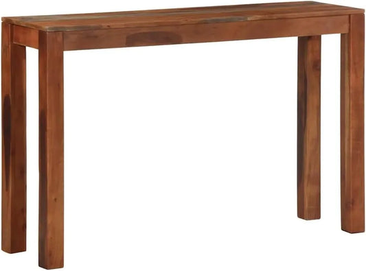 Table Console en Bois d'Acacia Massif 120x30x76 cm, Idéale pour Canapé ou Couloir