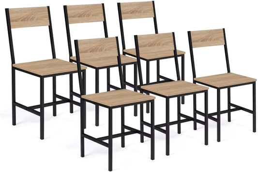 Ensemble de 6 chaises de salle à manger style industriel Detroit