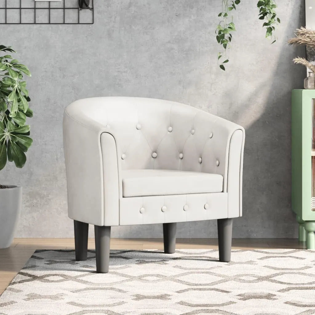 Gecheer Fauteuil Cabriolet Chesterfield Relax en Simili Cuir Noir