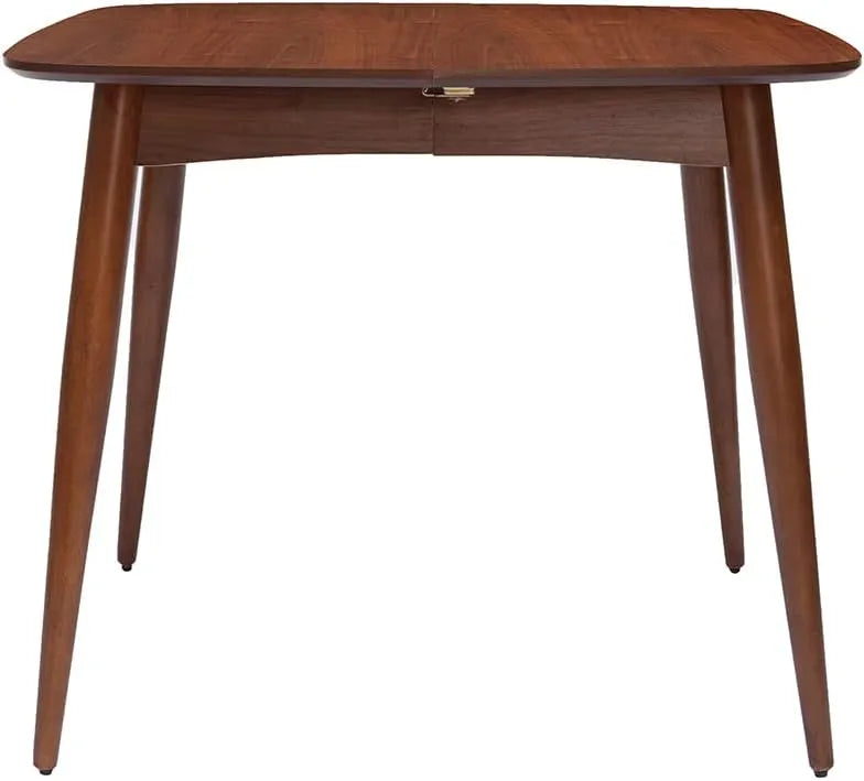 Table à Manger Extensible NORDECO en Bois Foncé, Carrée, 90-130 cm