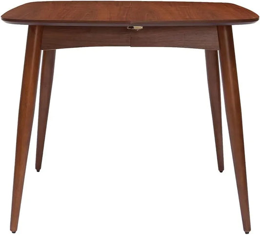 Table à Manger Extensible NORDECO en Bois Foncé, Carrée, 90-130 cm