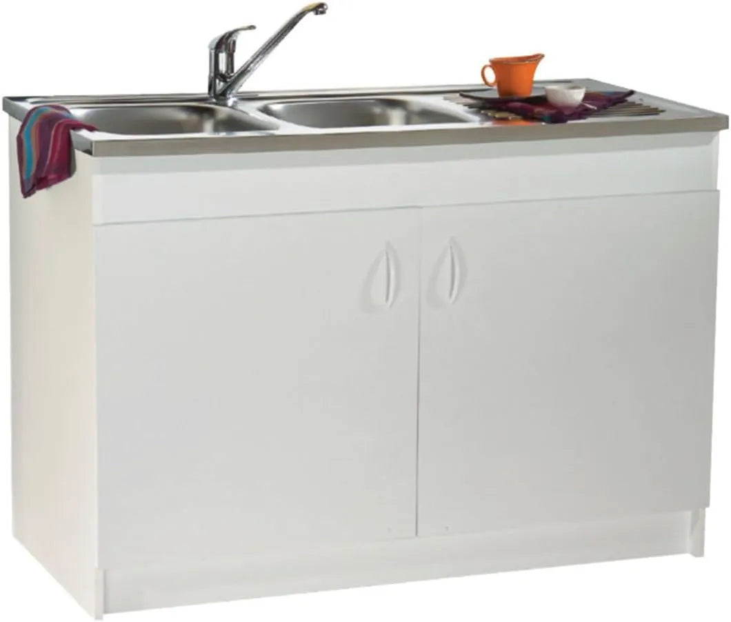 Meuble de Salle de Bain Sans Évier 100 cm, 2 Portes, Neova