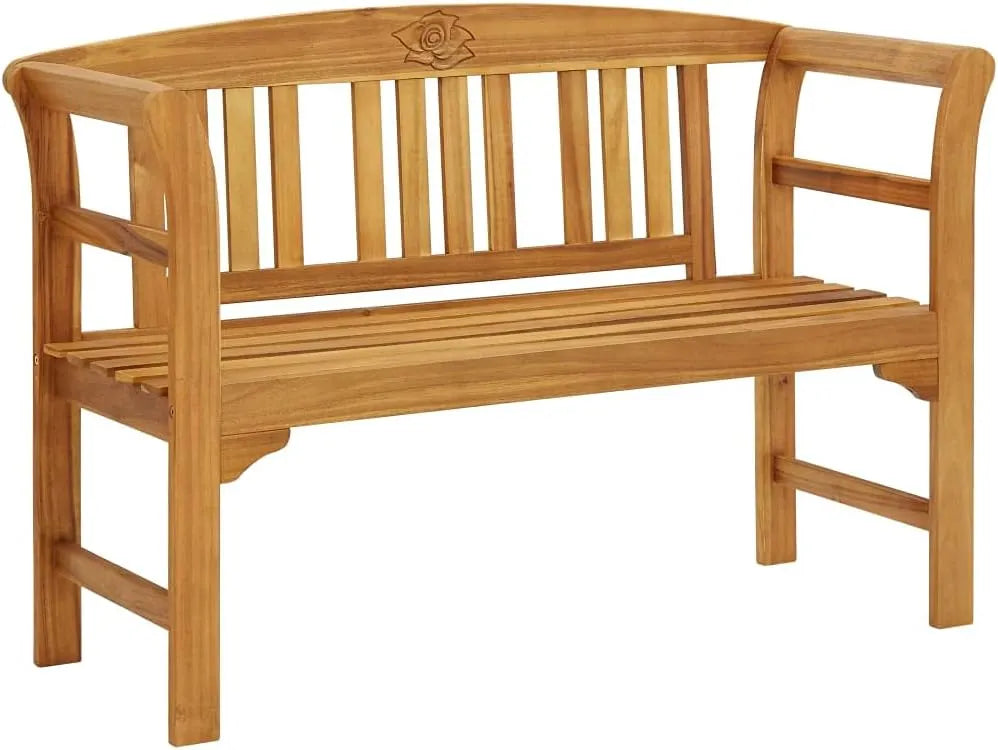 Banc d'extérieur 114 cm en bois d'acacia massif