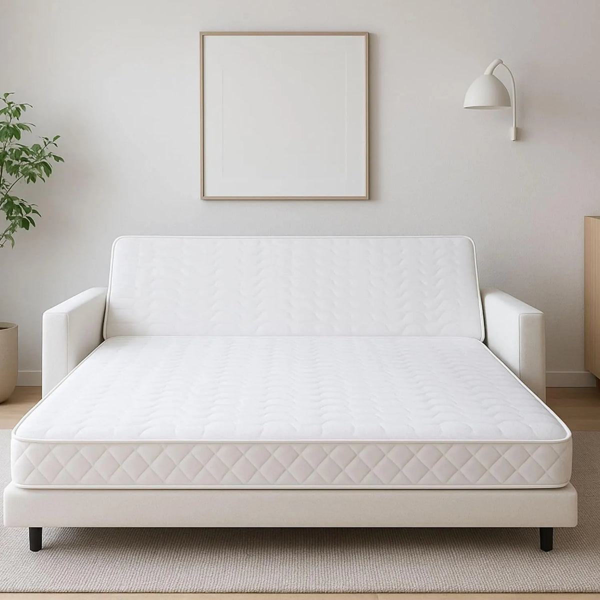 Matelas BZ 140x200 avec Mousse Confortable et Tissu Résistant - Hauteur 15 cm - Soutien Ferme