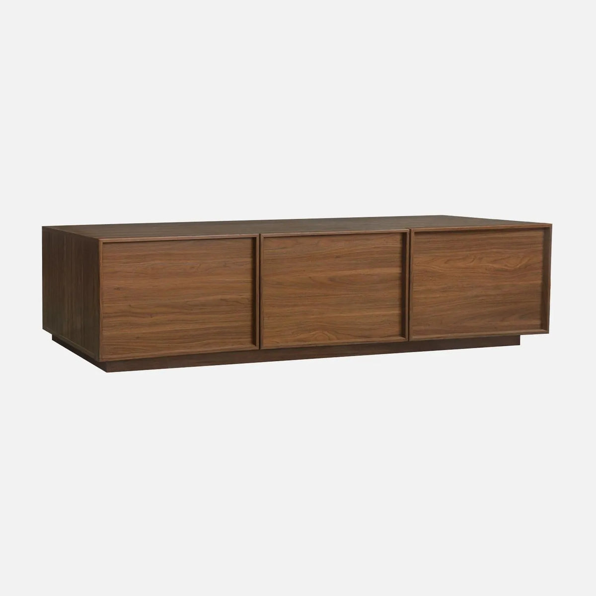 Kuba - Meuble TV en Noyer avec 3 Portes, Style Bois, 180cm