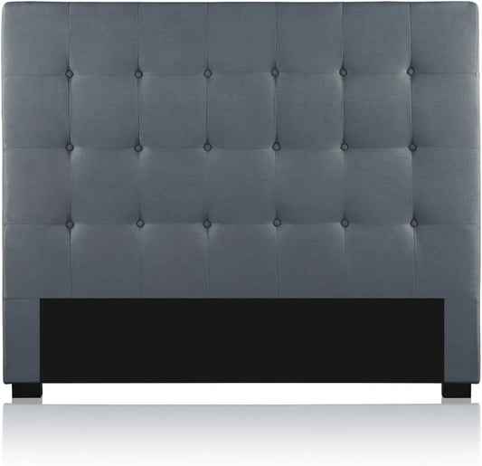 Tête de lit capitonnée en tissu premium gris 140x140 cm - Intense Deco