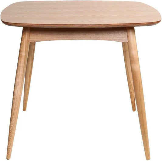 Table à Manger Scandinave Carrée en Frêne Naturel 90 cm - Miliboo BALTIK